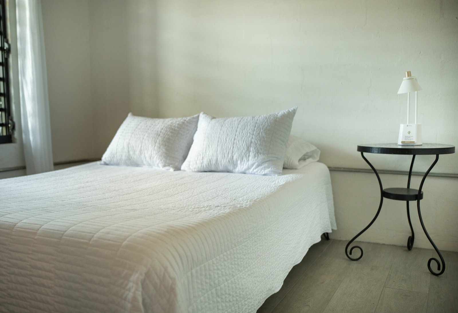 Hallway with towels and bunk room