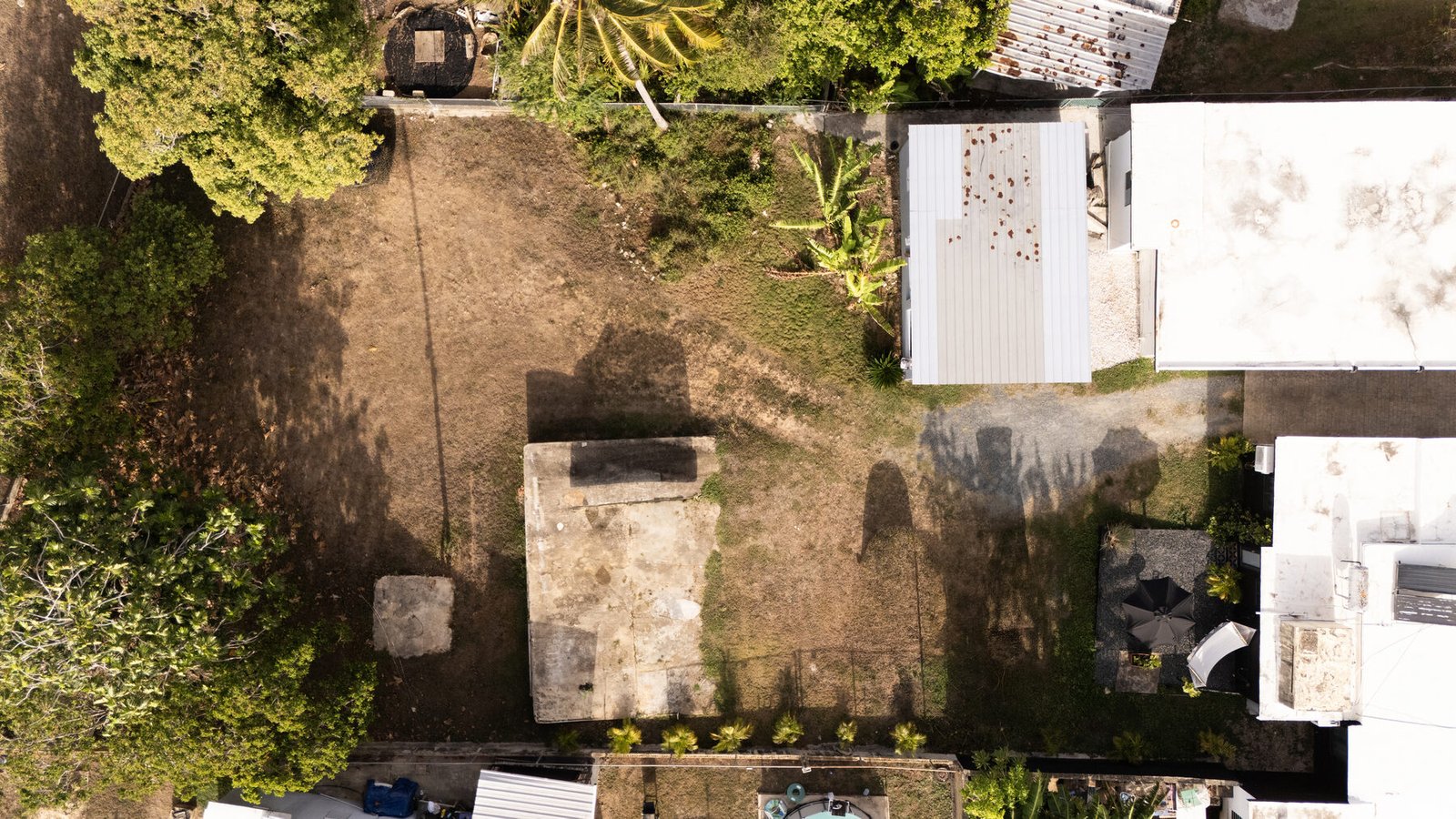 Aerial view of the yard and expansion platform